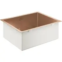 GROHE K700U 60-S, Unterbauspüle, Rechteckig, Edelstahl, Kupfer, 1 Becken, Rechteckig