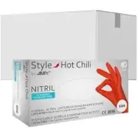 Ampri Style Hot Chili Nitrilhandschuhe, puderfrei, rot 01178-L , 1 Karton = 10 Packungen à 100 Stück, Größe L
