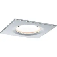 Paulmann Premium Einbauleuchten Set Coin Slim dimmbar eckig starr LED 1x6,8W 2700K 230V 51mm Chrom/Alu