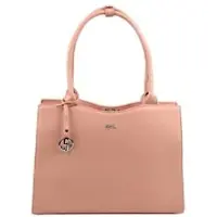 Socha Laptoptasche für Frauen 14 Zoll herausnehmbares Laptopfach Crystal Rose Midi Light Hellrosa