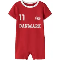 Name it Dänemark Fußball Weltmeisterschaft Baby Strampler True Red Denmark