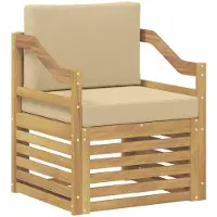 vidaXL Outdoor-Sofa Polyester Weiß und Beige