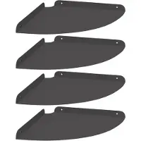 vidaXL Eckregal zum Schweben 4 stk. Schwarz 30 x 30 x 2 cm