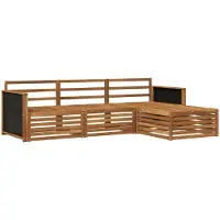vidaXL Outdoor-Sofagarnitur 4 pcs Natur Massivholz Akazie