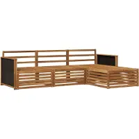 vidaXL Outdoor-Sofagarnitur 4 stk. Natur Massivholz Akazie