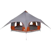 vidaXL Familienzelt 10 Personen Grau und Orange