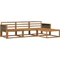 vidaXL Outdoor-Sofagarnitur 4 stk. Natur Massivholz Akazie