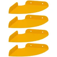 vidaXL Eckregal zum Schweben 4 stk. Senfgelb 15 x 15 x 2 cm
