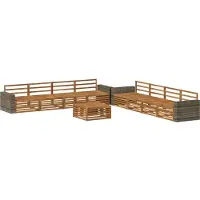 vidaXL Outdoor-Sofagarnitur 9 stk. Natur Massivholz Akazie