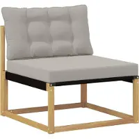 vidaXL Outdoor-Sofagarnitur 6 pcs Weiß und Hellgrau 79 x 79 x 37 cm