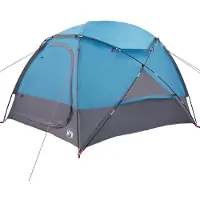 vidaXL Kuppelzelt mit abnehmbarem Regenfly Blau 4-Personen