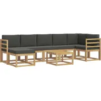 vidaXL Outdoor-Sofagarnitur 8 Stk. Weiß und Anthrazit Polyester