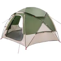vidaXL Kuppelzelt mit abnehmbarem Regenfly Grün 4-Personen