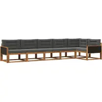 vidaXL Outdoor-Sofagarnitur 6 stk. Natur und Anthrazit