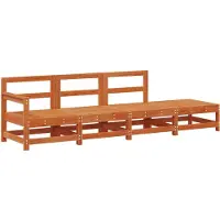 vidaXL Sectional Sofa Einheiten Wachsbraun 252 x 62 x 70,5 cm