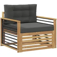 vidaXL Outdoor-Sofa Polyester Weiß