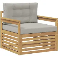 vidaXL Outdoor-Sofa Polyester Weiß