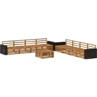 vidaXL Outdoor-Sofagarnitur 9 Stk. Natur Massivholz Akazie