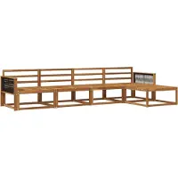 vidaXL Outdoor-Sofagarnitur 5 Stk. Natur Massivholz Akazie