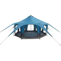 vidaXL Familienzelt Blau 5-Personen 185T Polyester mit PolyurethanBeschichtung