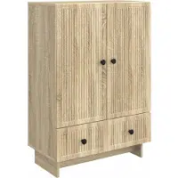 vidaXL Sideboard Sonoma-Eiche 66 x 34,5 x 95 cm Holzwerkstoff