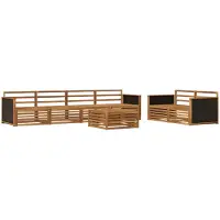 vidaXL Outdoor-Sofagarnitur 7 Stk. Natur Massivholz Akazie