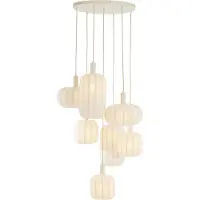 Light & Living Light&living Hängelampe 7L Ø53x135 cm TUFIA Leinen cremefarben