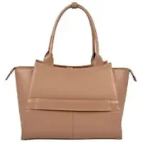 Socha Laptoptasche für Frauen 17,3 Zoll herausnehmbares Laptopfach Diamond Caddy Camel Leder