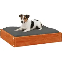 vidaXL Hundebett Wachsbraun 51,5 x 44 x 9 cm Massivholz Kiefer