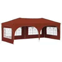 Syfax Pop-up Partyzelt 575 x 288 x 245 cm Terrakotta Oxford-Stoff