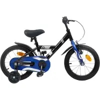 vidaXL Kinderfahrrad 16 Zoll für 4-6 Jahre alt Schwarz