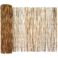vidaXL Gartenzaun Kohlenstoff 1000 x 90 cm Schilf