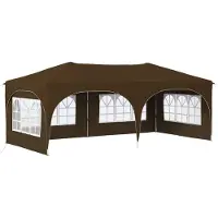 Syfax Pop-up Partyzelt 575 x 288 x 245 cm Taupe Oxford-Stoff