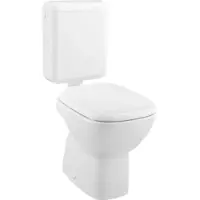 Generico Baliv Stand-WC Kombination mit waagerechtem Abgang + WC-Sitz & Spülkasten