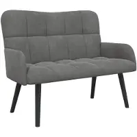 vidaXL Zweisitzer Sofa Dunkelgrau 115 x 61 x 87 cm Samt