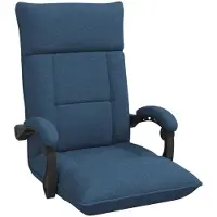 vidaXL Verstellbarer Fußsessel Blau Stoff