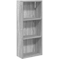 vidaXL Badezimmer-Wandschrank mit Regal Graues Sonoma 30 x 14 x 70 cm
