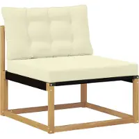 vidaXL Outdoor-Sofagarnitur mit Kissen 10 pcs Weiß und Creme