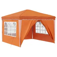 Syfax Pop-up Partyzelt 288 x 288 x 245 cm Orange Oxford-Stoff