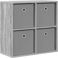 vidaXL Sideboard mit Schubladen Graues Sonoma 59,5 x 27 x 57 cm