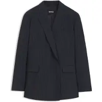 BOSS Regular-Fit Blazer aus Stretch-Crêpe mit Nadelstreifen Grösse 36