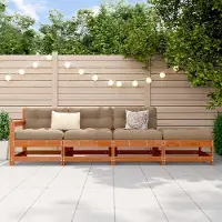 vidaXL Sectional Sofa Einheiten Wachsbraun 252 x 62 x 70,5 cm - Gartenstühle DE1754