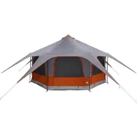 vidaXL Familienzelt 5 Personen Grau und Orange