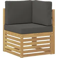 vidaXL Outdoor-Sofagarnitur 7 stk. Weiß und Anthrazit