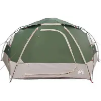 vidaXL Kuppelzelt mit abnehmbarem Regenfly Grün 8-Personen