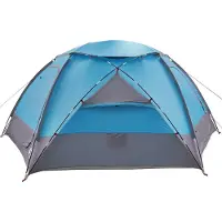 vidaXL Kuppelzelt mit abnehmbarem Regenfly 8 Personen Blau