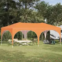 PUEAZU Pop-up Partyzelt 575 x 288 x 245 cm Orange Oxford-Stoff - Pavillons & Partyzelte &27104