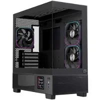 Einarex EXCS-SM-51DR-B, Micro Tower, PC, Schwarz, micro ATX, Mini-ITX, Stahl, Gehärtetes Glas, 2.5,3.5"