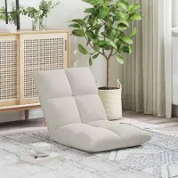 vidaXL Bodenstuhl Creme 50 x 61 x 57 cm Samt - Fernseh- & Relaxsessel DE1178