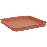 vidaXL Quadratisches Blumentablett 24 stk. Ziegelrot 21 x 21 x 2 cm